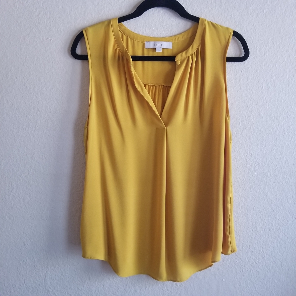 Loft split neck top